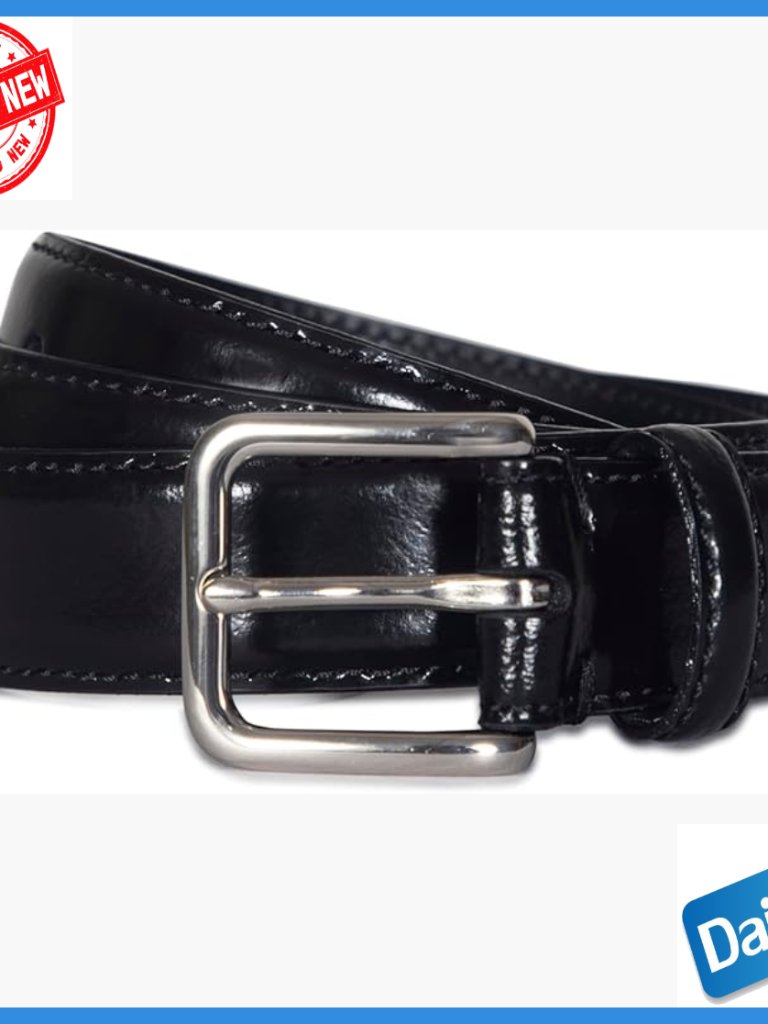 Men's 1 Inch Leather Belt, Spazzolato Strap, Size 44, Dress & Casual